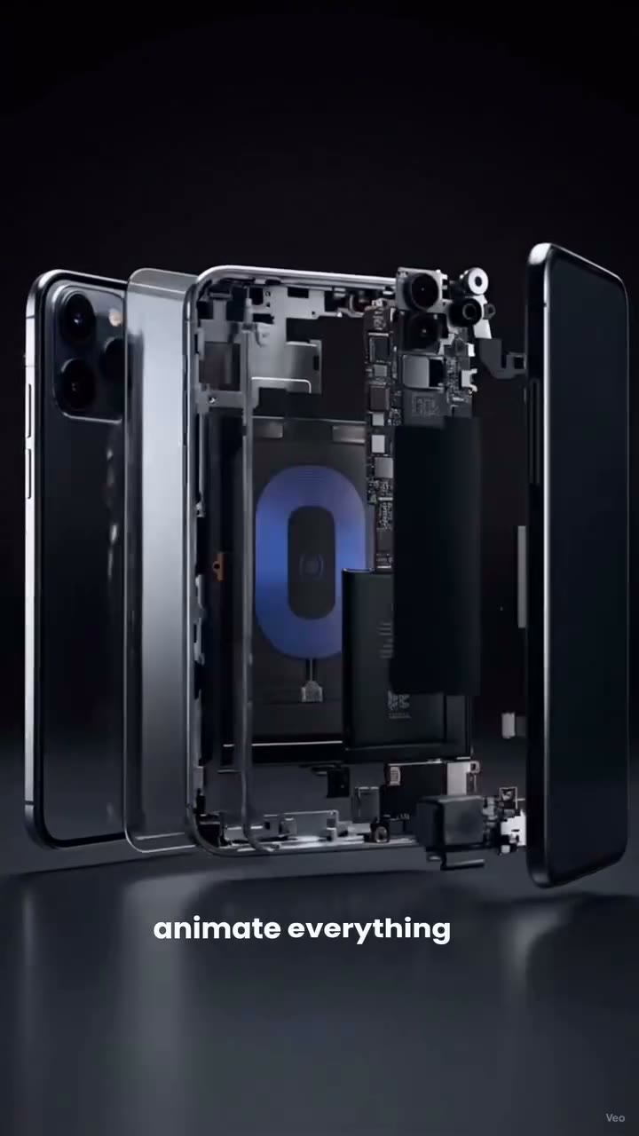 ตัวอย่างภาพชิ้นส่วน iPhone กางออก