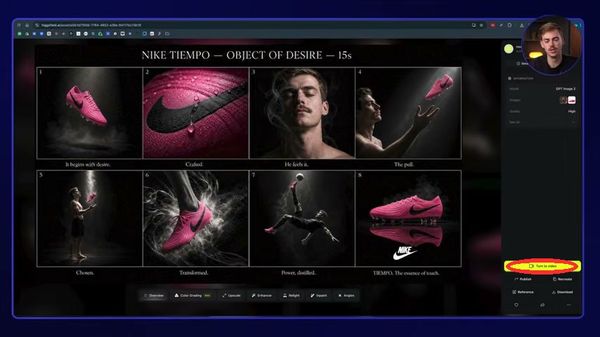 สตอรี่บอร์ด 8 ช่อง NIKE TIEMPO